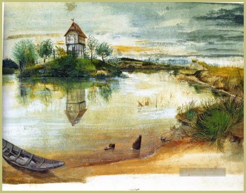 Haus ein Teich Albrecht Dürer Landschaft Ölgemälde